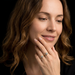 Brilliant Lab Grown Diamond Engagement <b>Ring</b> 18k Yellow Gold Luxury Vintage Inspired Filigree Head Polished Cathedral Anniversary - Product Image 1