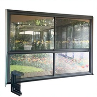 Sistema de Ventanas Corredizas de Aluminio con Rotura de Puente Térmico, Diseño Moderno, Doble Vidrio Templado, Acero Inoxidable, Impermeables, para Exteriores