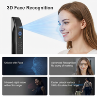 Serrure intelligente à reconnaissance faciale 3D, entièrement automatique, WiFi, application Tuya, mot de passe numérique, stockage sur carte mémoire, alliage d'aluminium pour la maison