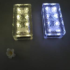 Lampes solaires de jardin <span class=keywords><strong>Macway</strong></span> pour extérieur, étanches IP65, décoratives, en forme de briques de pavage, LED, briques de verre cristal glacé - Product Image 2