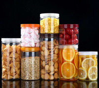 All Size Clear 32 Oz Plastic Food Grade Droge Vruchten Koffiebonenpot Met Deksels