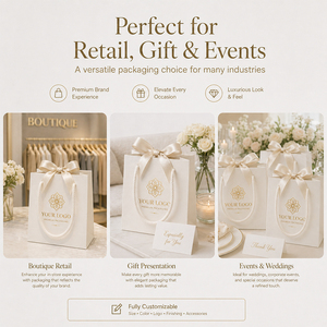 Sacs cadeaux en papier écologiques de luxe personnalisés <span class=keywords><strong>SHINY</strong></span>, logo en estampage à chaud, papier recyclable, tailles personnalisées pour l'emballage des vêtements - Product Image 5