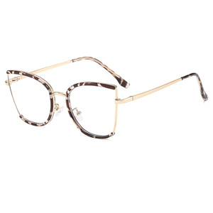 Cat Eye <b>Eyeglasses</b> <b>Frames</b> Full Rim Anti Blue Light Metal Unisex 2024 Fashion Lightweight Design - Product Image 3