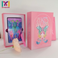 Impression de jeux de tarot personnalisés haut de gamme OEM ODM, bord doré et vernis UV sélectif, cartes de tarot standard avec illustrations personnalisées et guide