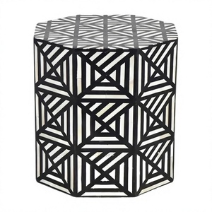 100% Good Quality Bone Inlay Side Stool Natural Decorative Handmade Modern Coffee Table for Home Living Room European Item India - Product Image 1