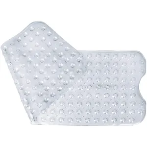 Günstige lange transparente einfarbige PVC rutsch feste Bade matte Badewannen matte mit Saugnapf