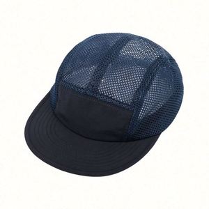 Japanese Style Sporty Quick-drying Outdoor Breathable Mesh <b>Flat</b> Bill Baseball <b>Cap</b> Common Sports Camping Hat - Product Image 5