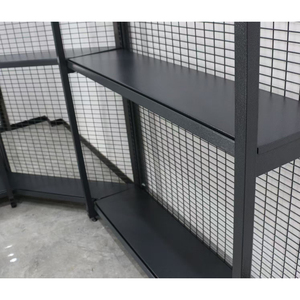 Estante de exhibición de supermercado con recubrimiento en polvo de malla de alambre negro personalizado fabricantes profesionales - Product Image 2