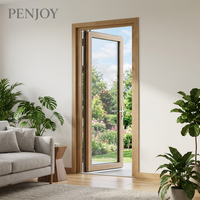 Porte en bois haut de gamme Penjoy à ouverture extérieure, porte à charnières pour entrée principale, appartement, villa, maison passive