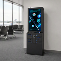 Armoire de charge et de désinfection UVC Y2 Power LIA Premium à 8 baies avec écran d'affichage numérique 43 pouces et station de charge de téléphone PD20W