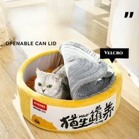 Pet House Doux Multi-Couleurs 2 Couleurs Nouveau Style Ramen Pot Chat Chenil En Gros Creative Chat Dormir Nid Couverture Pour Animaux De Compagnie Chenil Lit