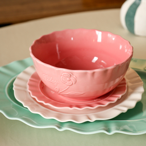 סט כלי אוכל מקרמיקה בהתאמה אישית למפעלים, בנושא קורוס גן, כולל צלחות, קערות וקנקן תה, לבית ולמסעדה - Product Image 3