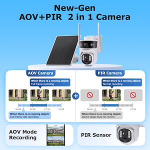 Nuevo Producto 2026, Cámara PTZ Solar 4G de 6MP con Doble Lente AOV, Bajo Consumo, Visión Nocturna a Color 24/7 con Audio, Cámara Exterior Impermeable - Product Image 2