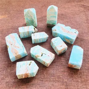 Natural Blue Aragonite Handmade Towers Aragonite Point from Pakistan Crystal for Hot Sale