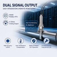 Sonde de conductivité numérique 0-20μS/cm EC TDS pour centre de données IA, circuit de refroidissement à glycol éthylène, RS485 Modbus 4-20mA