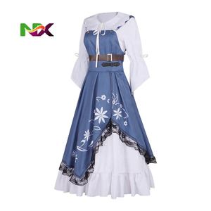 Costume de <span class=keywords><strong>cosplay</strong></span> Cardcaptor <span class=keywords><strong>Sakura</strong></span>, robe décontractée bleue et blanche, costume de scène, costumes de personnages d'anime - Product Image 5