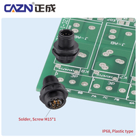 Conectores de Plástico Impermeables M12 para Montaje en Panel, Tipo Soldadura Macho y Hembra, 2-17 Pines, Opciones de Código B, Código D, Código A, Código PCB