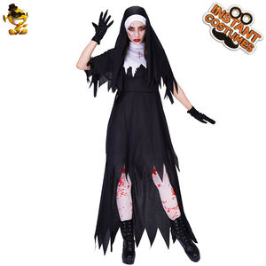 Negro venta al por mayor de las mujeres Zombie <span class=keywords><strong>monja</strong></span> traje fiesta de Halloween Horror Cosplay disfraz de <span class=keywords><strong>monja</strong></span> para las mujeres - Product Image 3