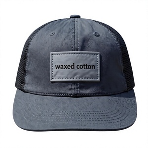 Casquette Trucker en Toile Cirée Résistante à l'Eau avec Dos en Maille et Fermeture Snapback, Logo Brodé, Style Décontracté Extérieur, 100% Coton, OEM - Product Image 1