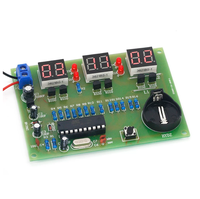 Kits de bricolage AT89C2051, horloge électronique, tube numérique, affichage LED, module électronique, pièces et composants, DC 9V - 12V