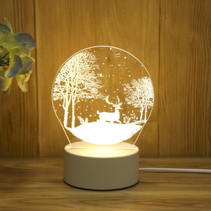 Luces Navideñas al por Mayor, Lámpara Nocturna LED 3D de Dibujos Animados para Dormitorio Infantil, Lámpara de Mesa USB con Batería, Regalo Navideño - Product Image 5