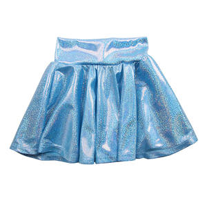 नए आगमन फैशन मल्टी रंग नरम ग्लिटर मखमल कपड़े बच्चे लड़की कपड़े मिनी स्कर्ट - Product Image 5