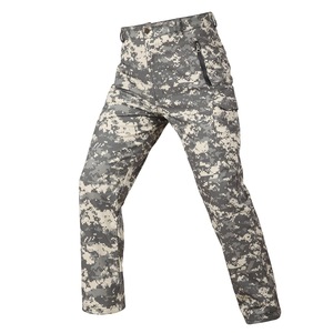 Pantalon cargo camouflage d'hiver pour homme, pantalon tactique de randonnée en laine softshell - Product Image 5