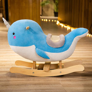 Chaise à <span class=keywords><strong>bascule</strong></span> en bois Blue Whale pour enfants - Jouet animal à <span class=keywords><strong>bascule</strong></span> sur le thème de l'océan, sûr et robuste pour les tout-petits de 1 à 6 ans - Product Image 6