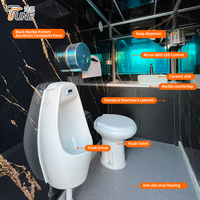 Remorque de toilettes mobiles de luxe à 3 postes, toilettes portables pour sites de travail isolés, salle de bain mobile haut de gamme, directement de l'usine
