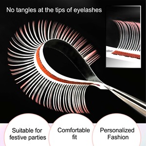 CoMango 5D Fairy Extension <span class=keywords><strong>Cils</strong></span> Naturels Doux Ombrés Colorés Effet Anime 7mm CC <span class=keywords><strong>Bouquet</strong></span> Personnalisable Sans Cruauté Végétalien - Product Image 5