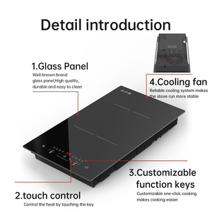 Table de cuisson à induction électrique domestique, plaque à induction intelligente multifonction, cuisinière à induction numérique encastrable - Product Image 4