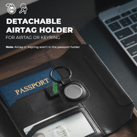 Porte-passeport anti-RFID avec fermeture magnétique, organiseur de documents de voyage antivol avec emplacement pour carte SIM