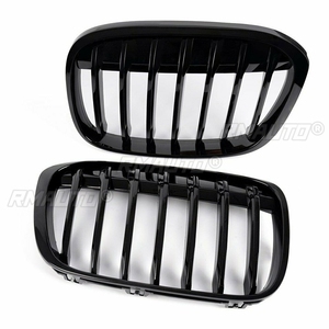 Rejilla Delantera para BMW X1 F48 F49 2016 2017 2018 2019 XDrive, Doble Listón, Negro Brillante, Accesorios para Automóviles - Product Image 3