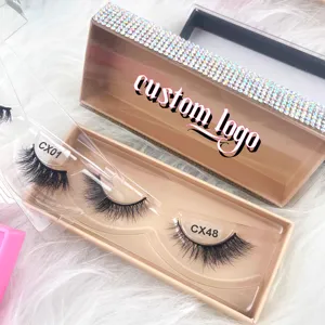 Natural Short False Eyelashes Wholesale Salon Mink Eyelashes With Lash Boxes Custom Packaging 100% Mink Eyelash