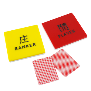 Yh送料カスタム赤/黄色カジノアクリルプレーヤー/バンカー受賞バカラボタンセット - Product Image 3