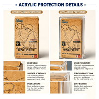 Étui de présentation en acrylique transparent personnalisé XC, écologique, avec protection UV, pour cartes TCG EB-02, boîte de booster 25e anniversaire