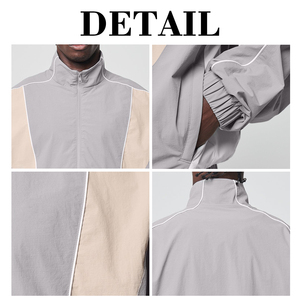 Conjunto Deportivo KIingSen OEM para Hombre, Primavera-Verano, 100% Nailon, Impermeable, Chaqueta y Pantalones Cortos Bordados, Cortavientos, para Correr - Product Image 6