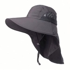 Chapeau de soleil unisexe d'été en gros pour l'extérieur, à large bord, protection UV, casquette de pêche respirante, chapeau pare-soleil - Product Image 4