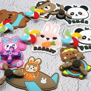 Little Bear Rabbit Cartoon PVC Sonnenschutz kappe Kinder Soft Rubber Aircraft Label Rotierende Windmühle Explosions geschützte Funktionen - Product Image 2