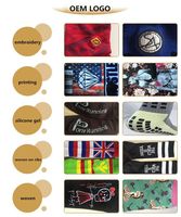 Chaussettes de compression graduées 20-30mmHg en jacquard coloré de créateur avec logo personnalisé