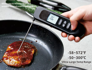 Thermomètre alimentaire infrarouge numérique 3 en 1, thermomètre à lecture instantanée pour viande avec grand écran LCD rétroéclairé - Product Image 2