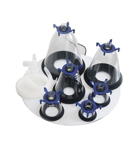 หน้ากากปิดตาสำหรับสัตว์เลี้ยงแบบใส ทำจากพีวีซี รูปทรงกรวย สำหรับสุนัขและแมว ยี่ห้อ AZMED สีฟ้า ใช้ซ้ำได้ สำหรับสัตวแพทย์ - Product Image 3