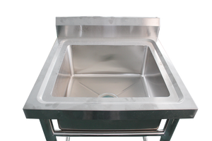 Fregadero de cocina de un solo tazón de acero inoxidable VICTORY 20% de descuento en equipos de catering para hoteles y restaurantes - Product Image 2