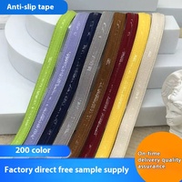 Sangle en nylon antidérapante élastique en silicone pour robe, manchette, perruque, maillot de bain, sangle en polyester, bande de caoutchouc colorée