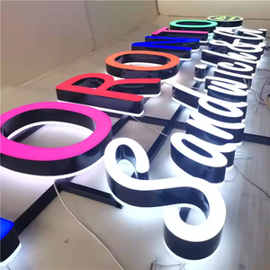 Señalización exterior de alta calidad, Letra de canal LED con iluminación frontal y trasera, letras acrílicas, señalización de Material de vidrio - Product Image 4