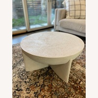 SH STONE Table de tambour de cylindre de bloc solide minimaliste moderne Surface aiguisée de calcaire de marbre personnalisée pour la Table d'appoint de café de Villa