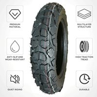 Neumático de Motocicleta de Alta Tracción 90/90-10 C135 Personalizado de Fábrica, 50% Caucho, para Asfalto Mojado y Terreno Fangoso, Delta Safari Raid