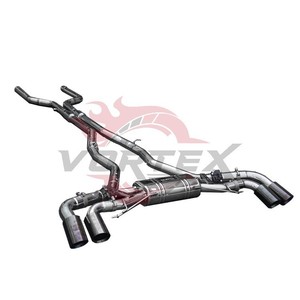 Sistema de Escape Catback con Válvulas de Acero Inoxidable Vortex para BMW F95 X5M F96 X6M 4.4T 2019-2024 con Unidades de Tubos de Escape Cuádruples en Negro Brillante - Product Image 3