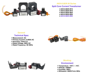 Acrel AKH-0.66-K-24 200A/5A 0.66kv khẩu độ điện áp thấp 24mm chia Lõi biến áp hiện tại cho dự án cải tạo điện - Product Image 5
