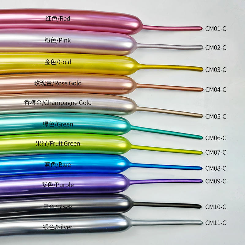 260-1.8g de longs ballons chromés